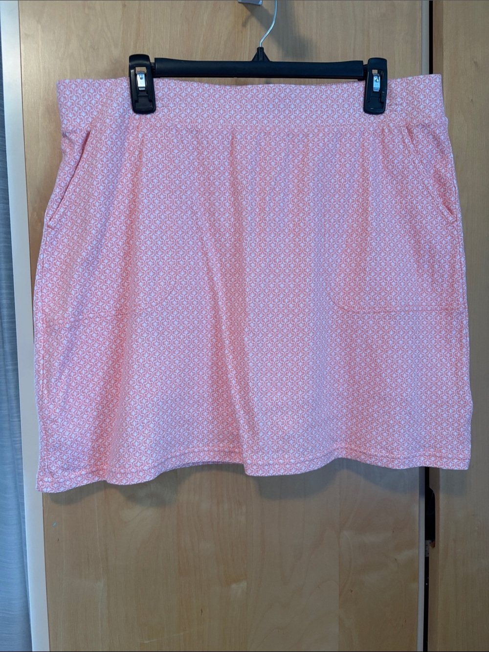 croft & barrow Coral / Tangerine Micro-Print Athletic Skort